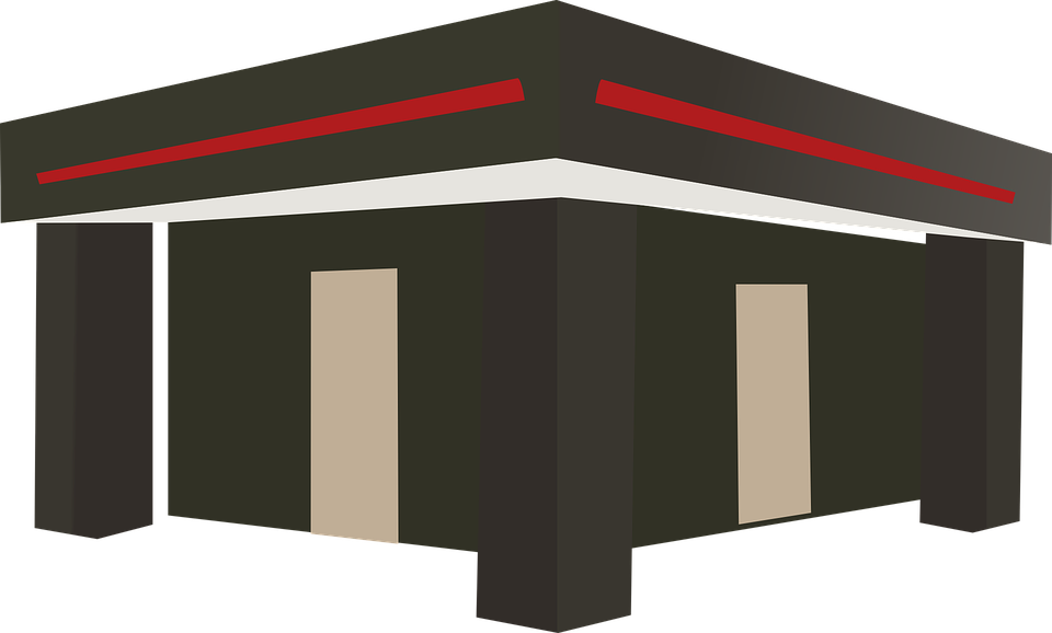 Flat Roof Terrace Platform Roof Fair Saloon Stand - Flat Roof Clip Art (960x578)