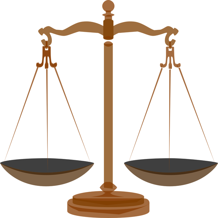 Scale Clipart Balance - Scales Of Justice Transparent (718x720)