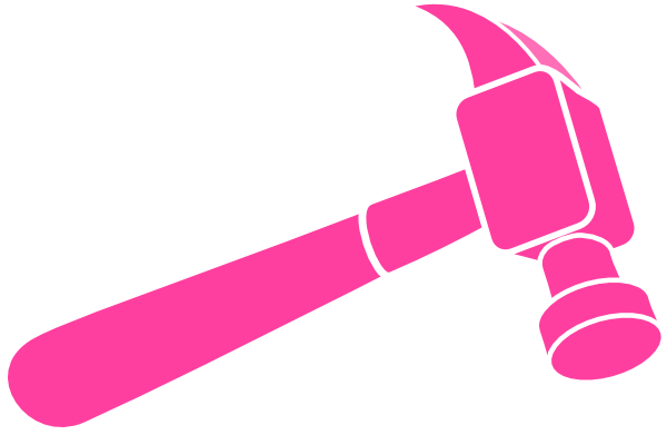 Pink Hammer Clip Art At Clkercom Vector Online - Hammer Clipart (600x391)