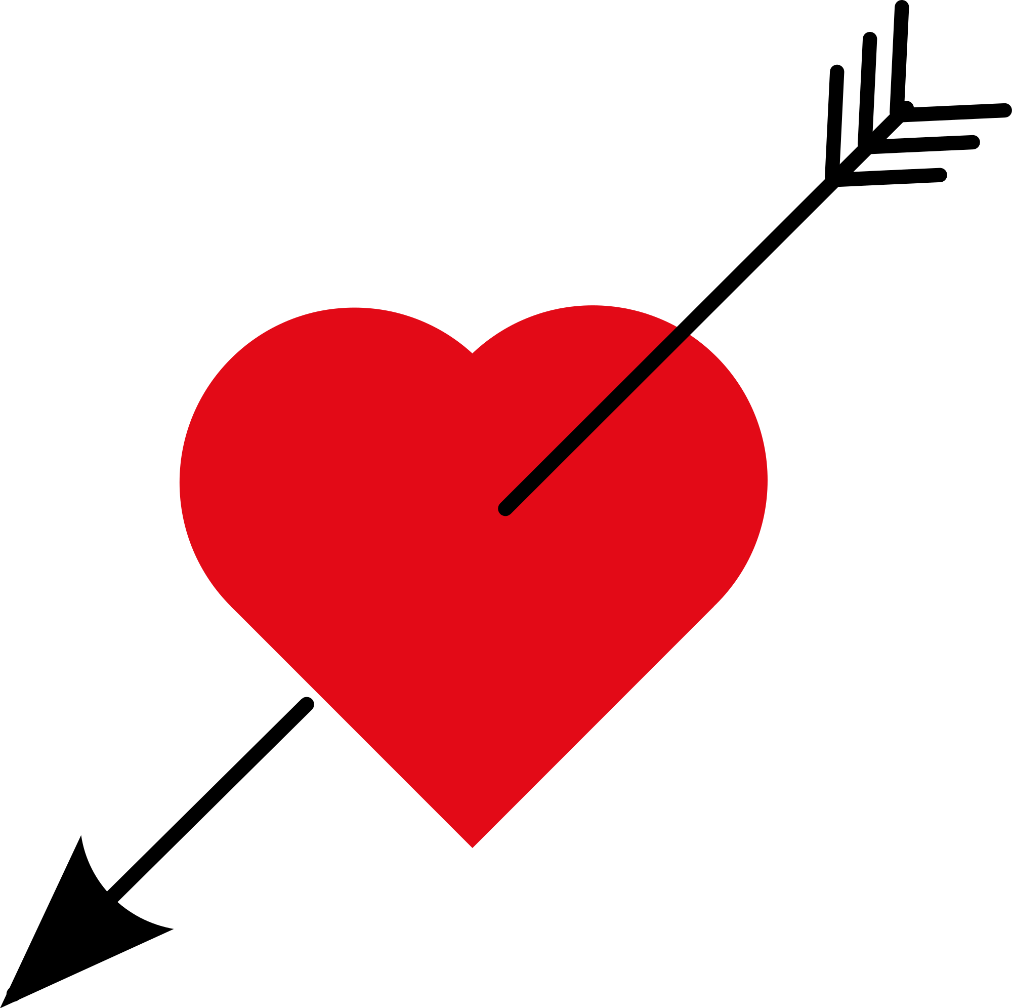 Open - Love Heart With Arrow (2000x1991)