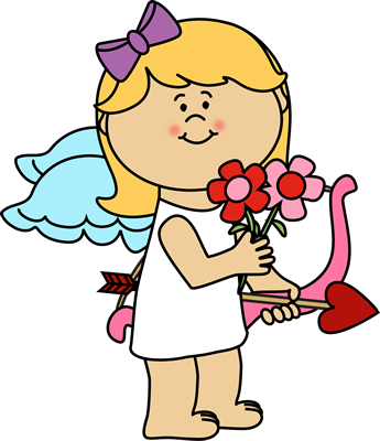 Girl Cupid - Cupid Clip Art (345x400)