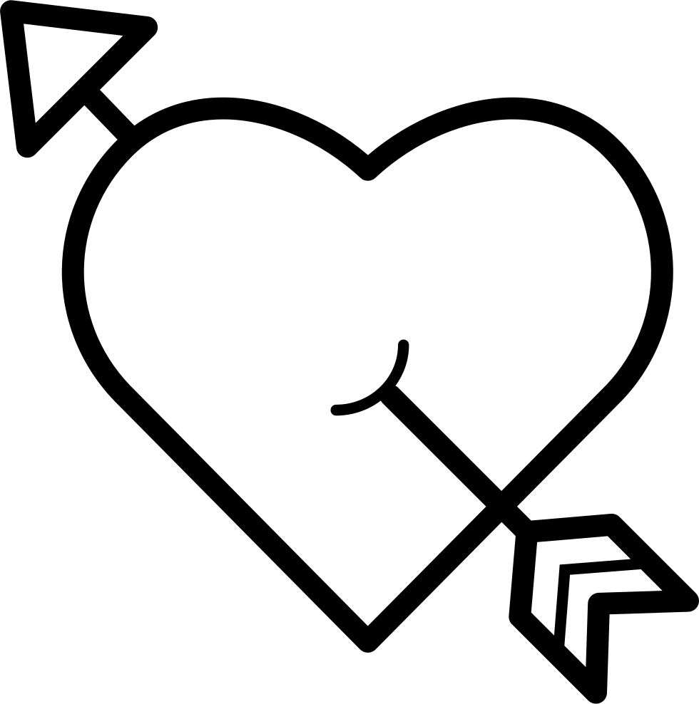 Heart Pierced By An Arrow Comments - Heart With An Arrow Through (980x988)