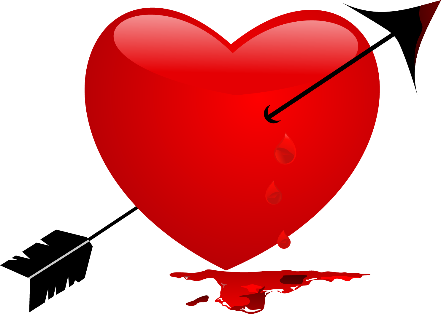 Heart Arrow Clip Art - Heart Arrow Clip Art (1486x1058)