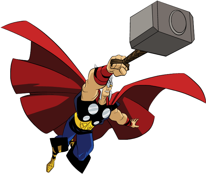 Thor Clipart Clipart Panda - Avengers Earth's Mightiest Heroes Thor (674x571)
