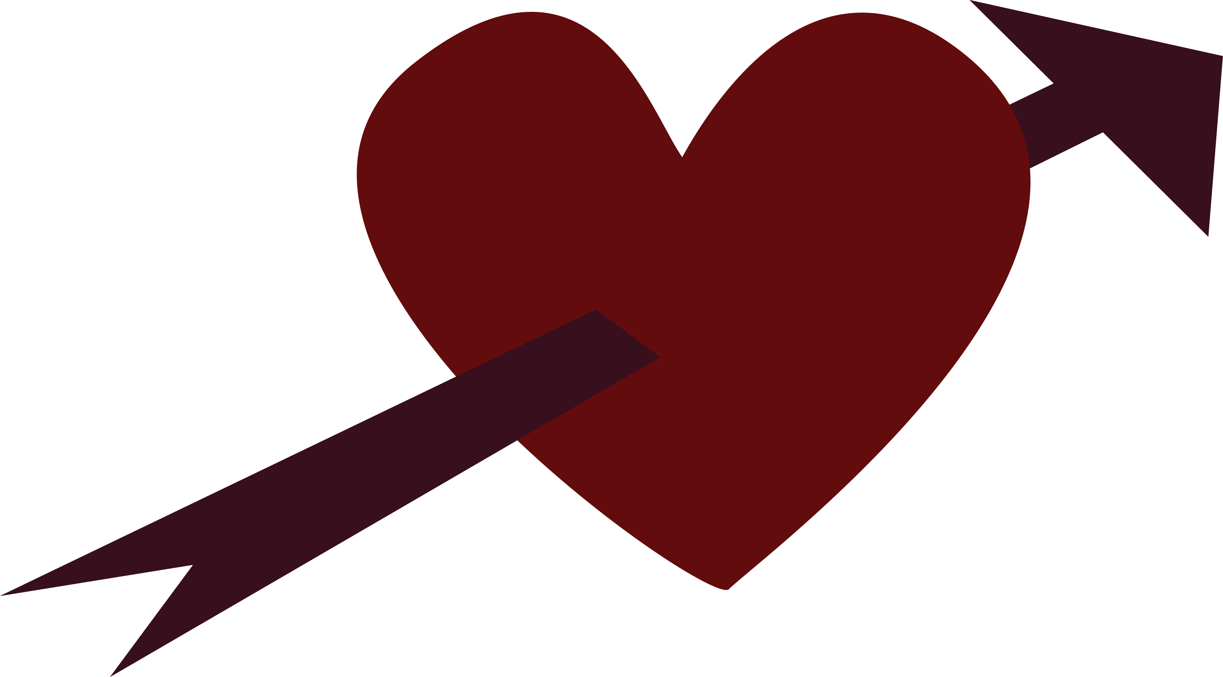 Arrow Through Heart Image - Heart (4631x2563)
