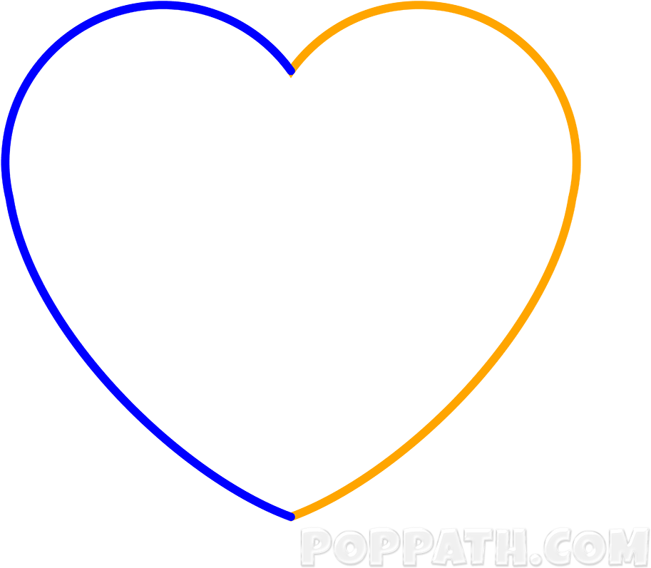 Complete The Heart By Drawing The Slanted C In The - Heart (1000x1000)