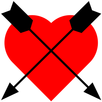 Icon Heart Arrow Red Love Emblem Element - Icon (720x720)