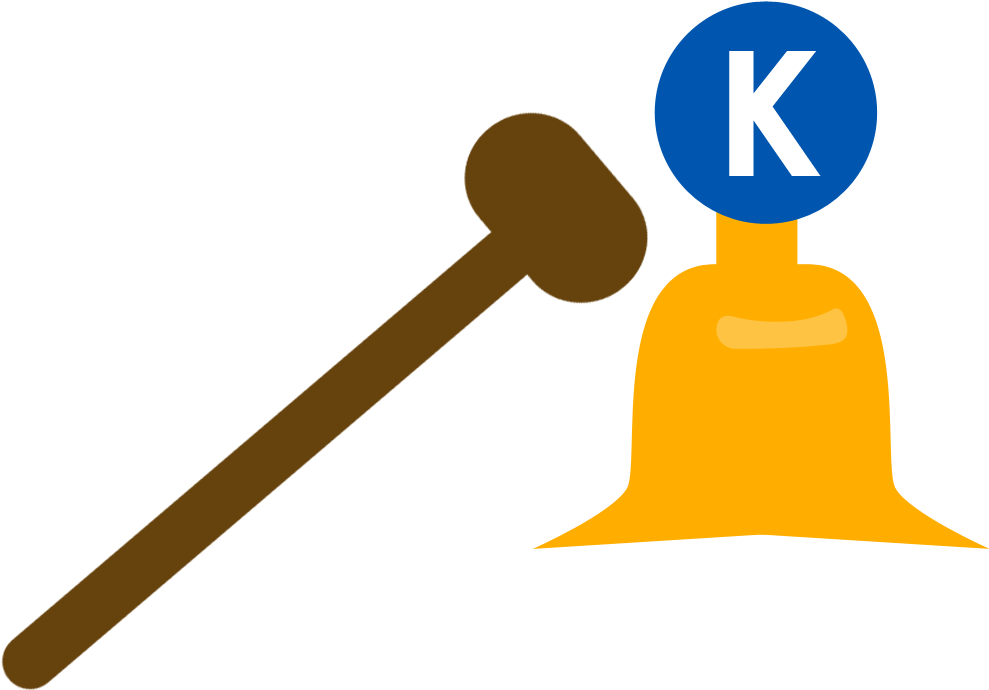 Bee Pair Bell - Key Club Bell And Gavel (989x704)