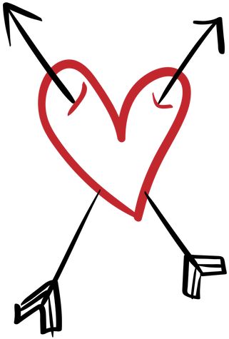 Heart Pierced With Two Arrows Transparent Png - Heart (512x512)