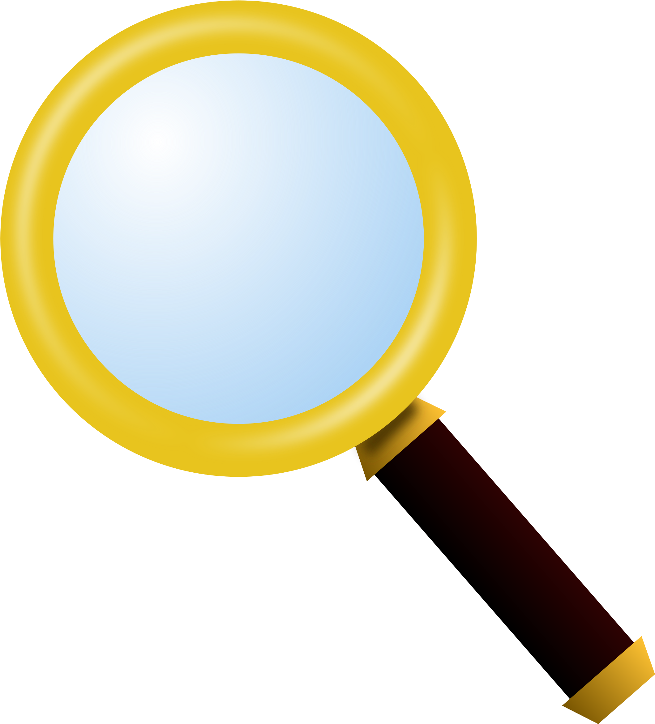 Magnifying Glass Clipart - Magnifying Glass Clipart Yellow (2181x2400)