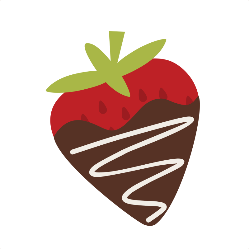 Chocolate Covered Strawberry Svg Free Svg Files Free - Cute Strawberry Clipart Png (800x800)