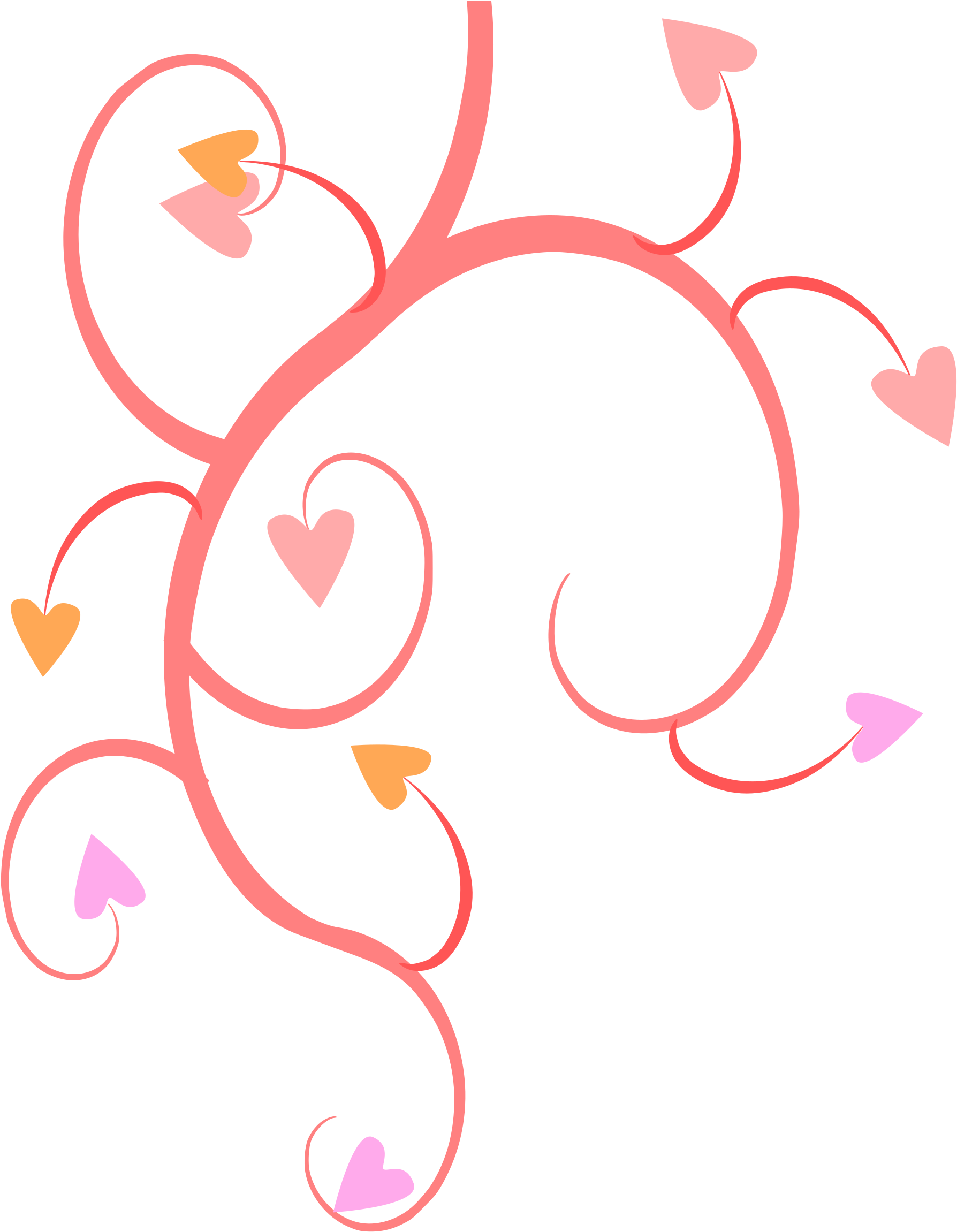 Big Image - Hearts And Flowers Png (2206x2400)