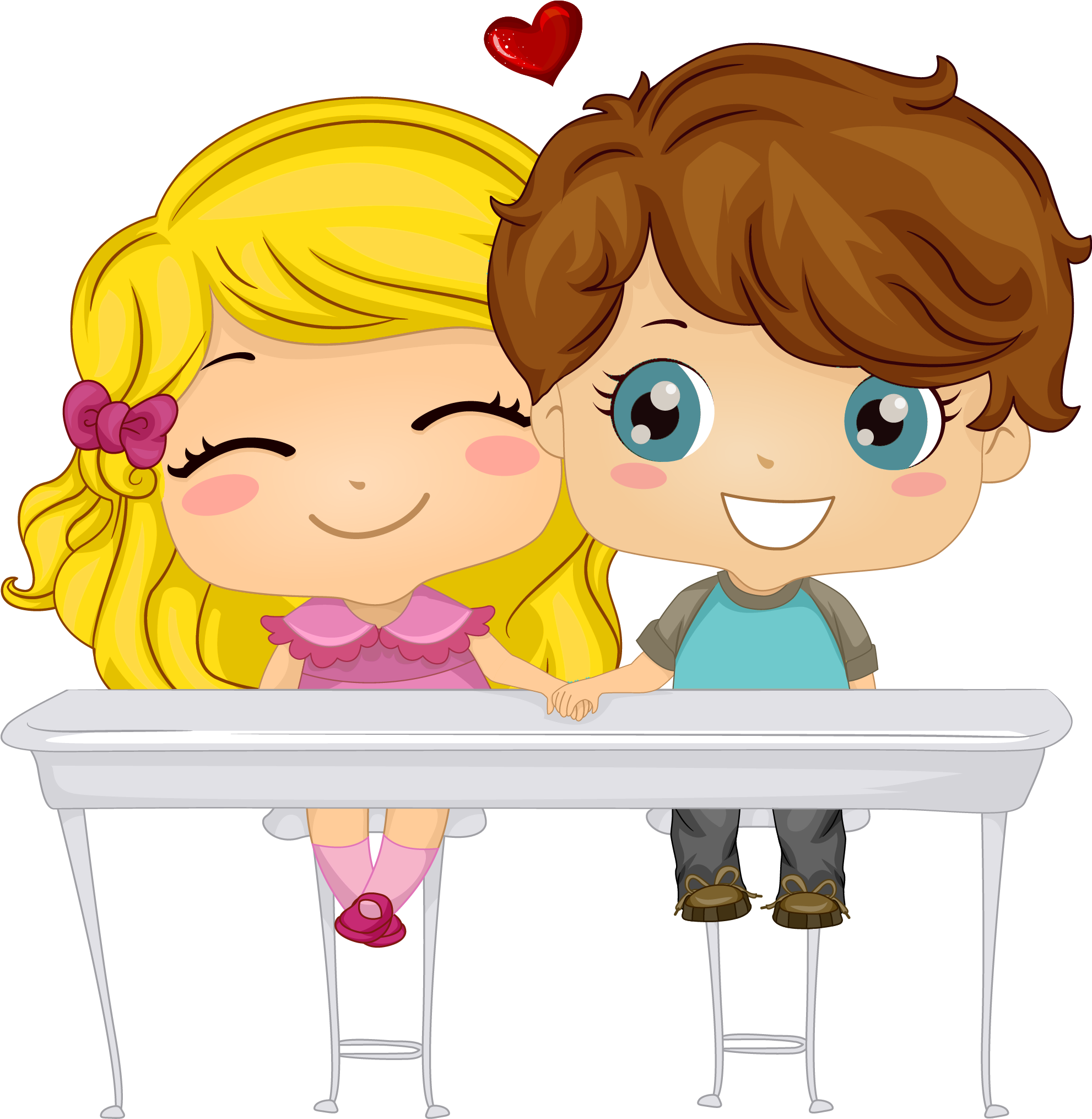 0, - Cute Couple Clipart Png (2043x2073)