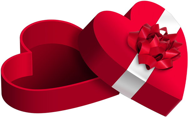 Cute Red Heart Gift Boxu200b Gallery Yopriceville - Boite Cadeau St Valentin (617x385)