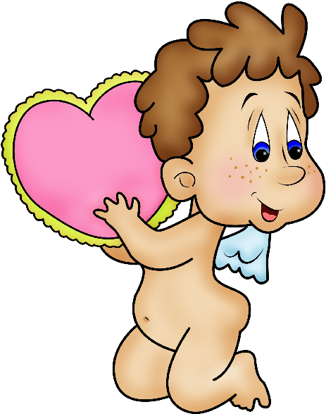 Cute Valentine Cupid Clip Art - Cute Valentine Cupid Clip Art (600x600)
