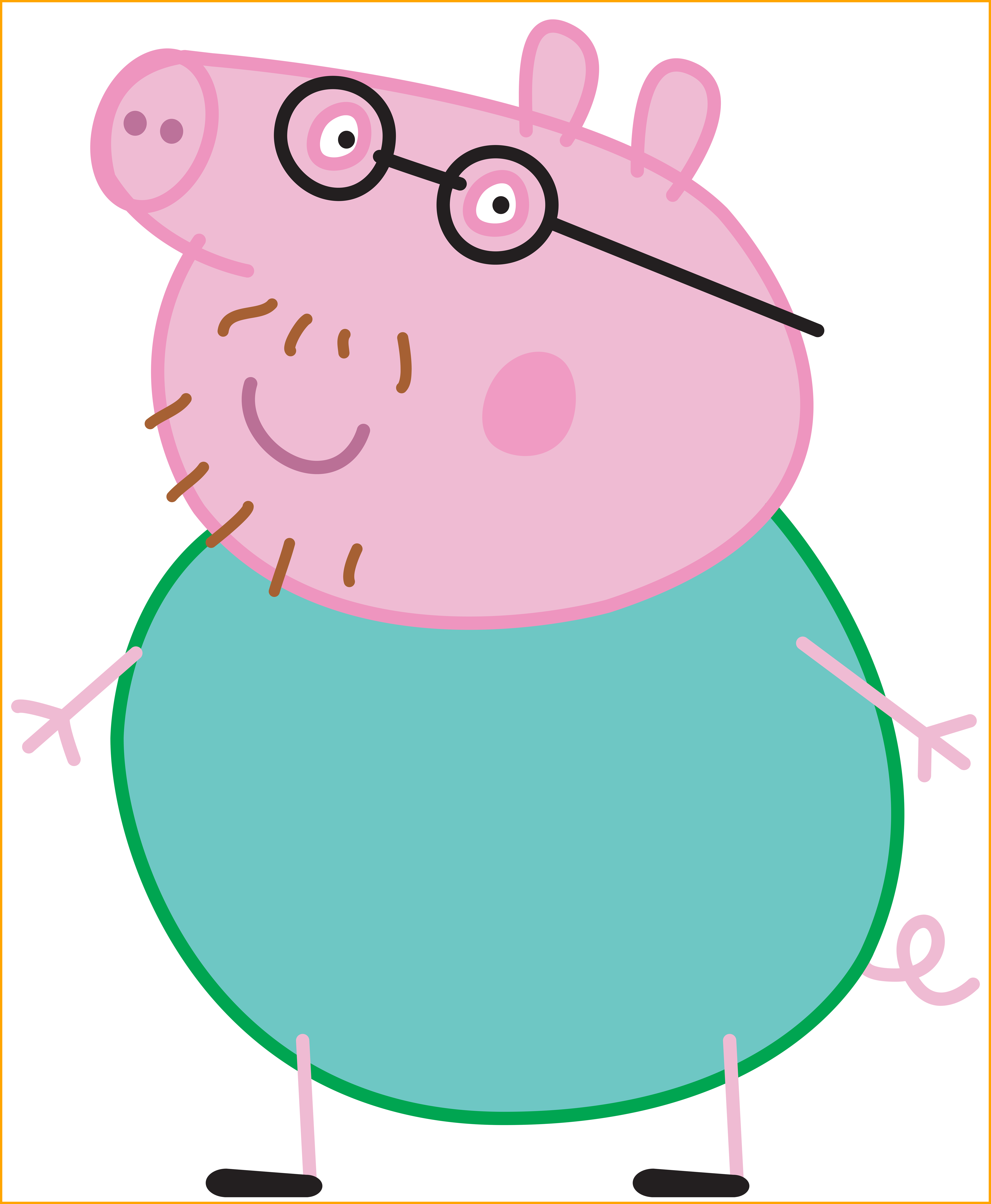 Daddy Pig Peppa Pig Transparent Png Image - Daddy Pig Peppa Pig (6611x8030)