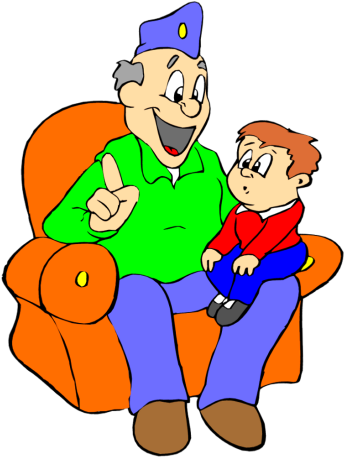 Grandfather Clipart - Grandpa And Grandson Clipart (365x480)