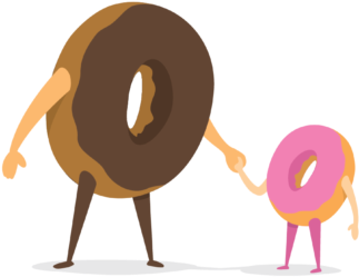 Donuts For Dad - Dads And Donuts Clipart (720x388)
