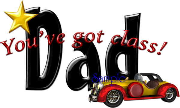Classic Dad Word Art Red - Word Dad (600x359)