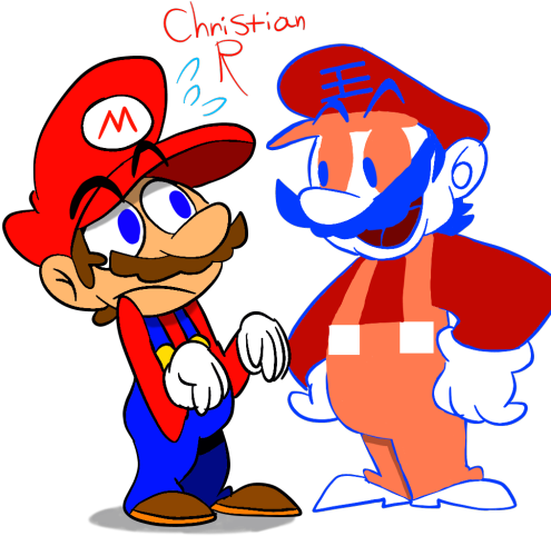 Sports Clipart No Background - Grand Dad Vs Mario (500x500)
