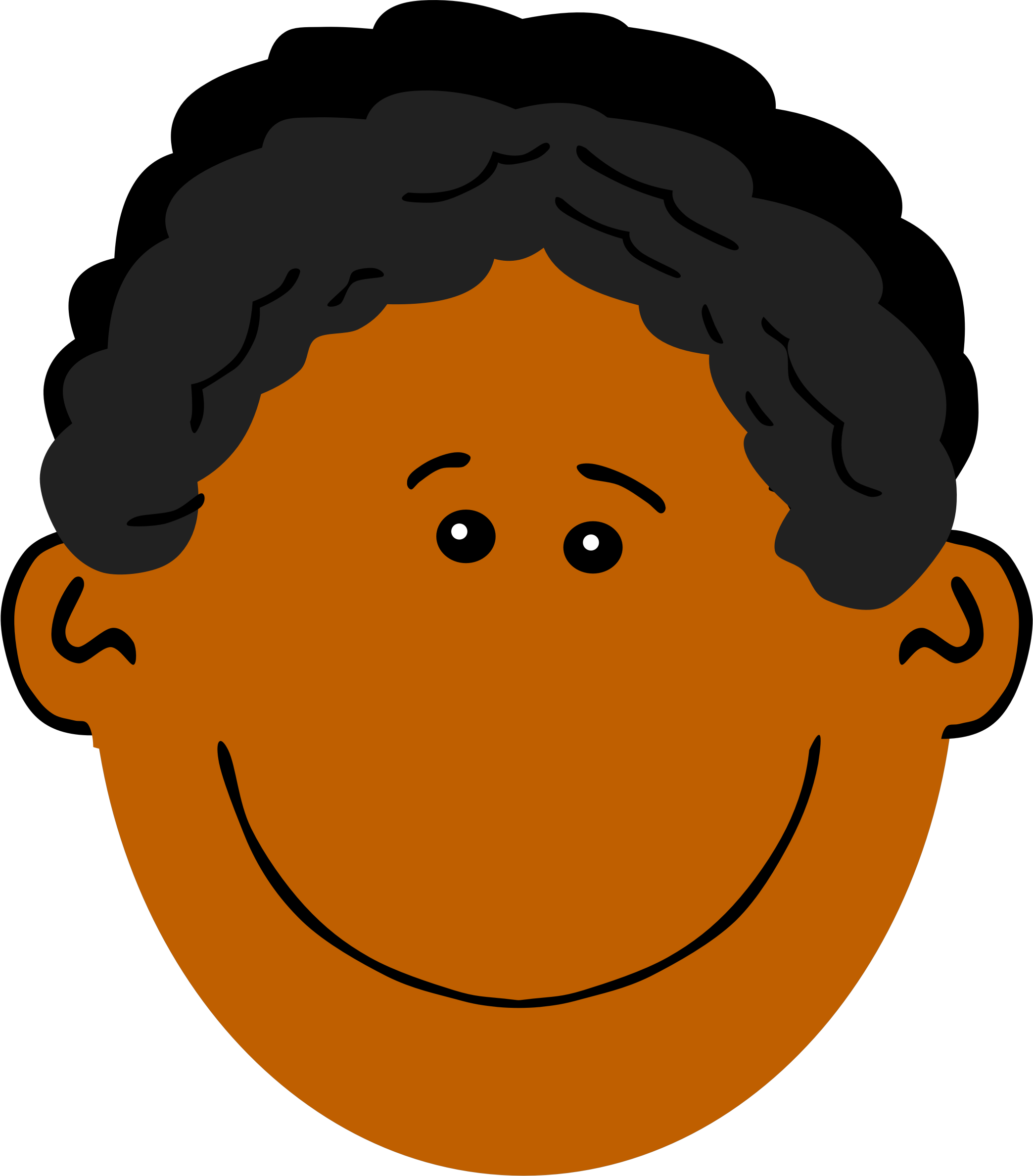 Clipart Dad With Dark Skin - Blonde Haired Boy Cartoon (2088x2377)