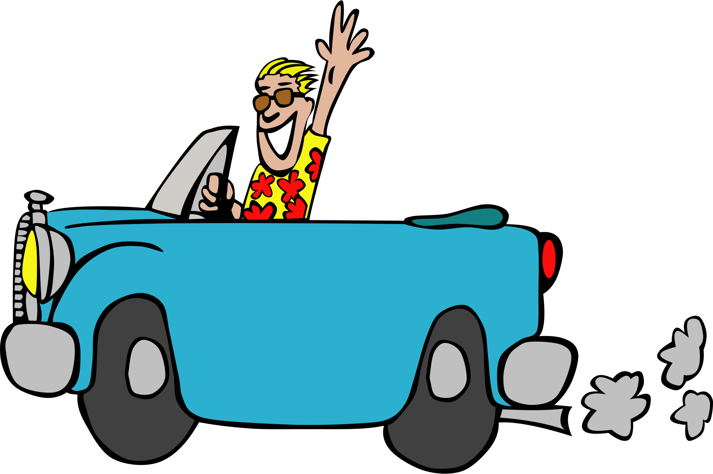 Big Image - Car Driving Clip Art (2400x1598)