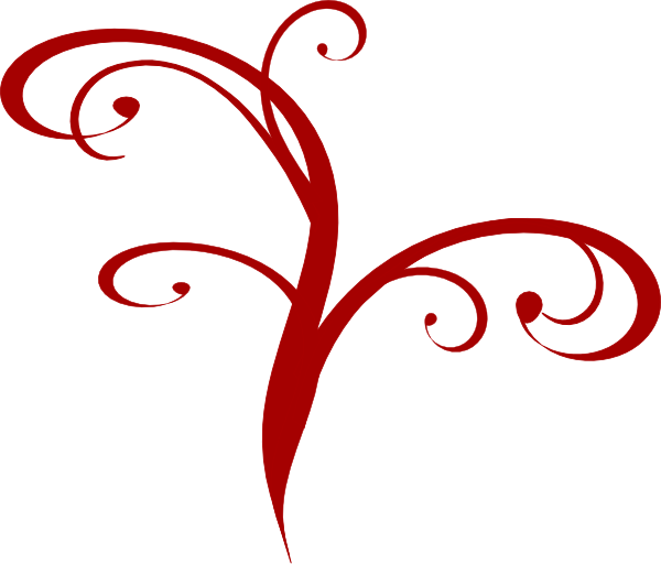 Red Flourish Clip Art - Red Flourish (600x512)