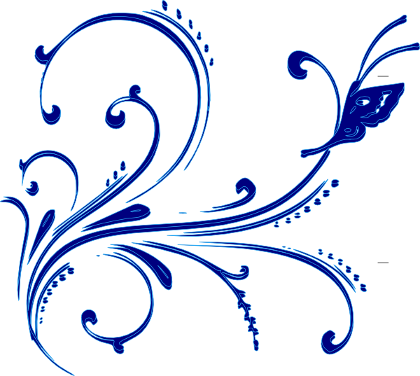 Blue Buttterfly Flourish Svg Clip Arts 600 X 537 Px - Traceable Pics Of Butterflies (600x537)