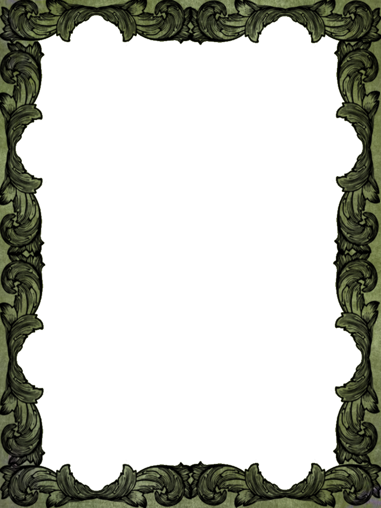 108 Green Flourish By Tigers-stock - Png Transparent Frames Flourish (768x1024)