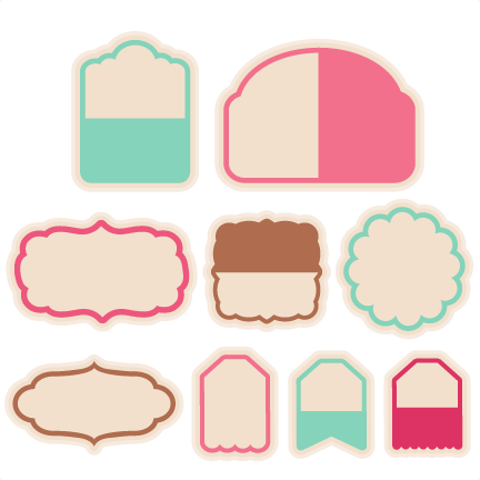 Cute Tags Clipart - Tag Para Silhouette (432x432)