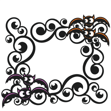 Halloween Bat Flourishes Svg Scrapbook Cut File Cute - Scalable Vector Graphics (432x432)