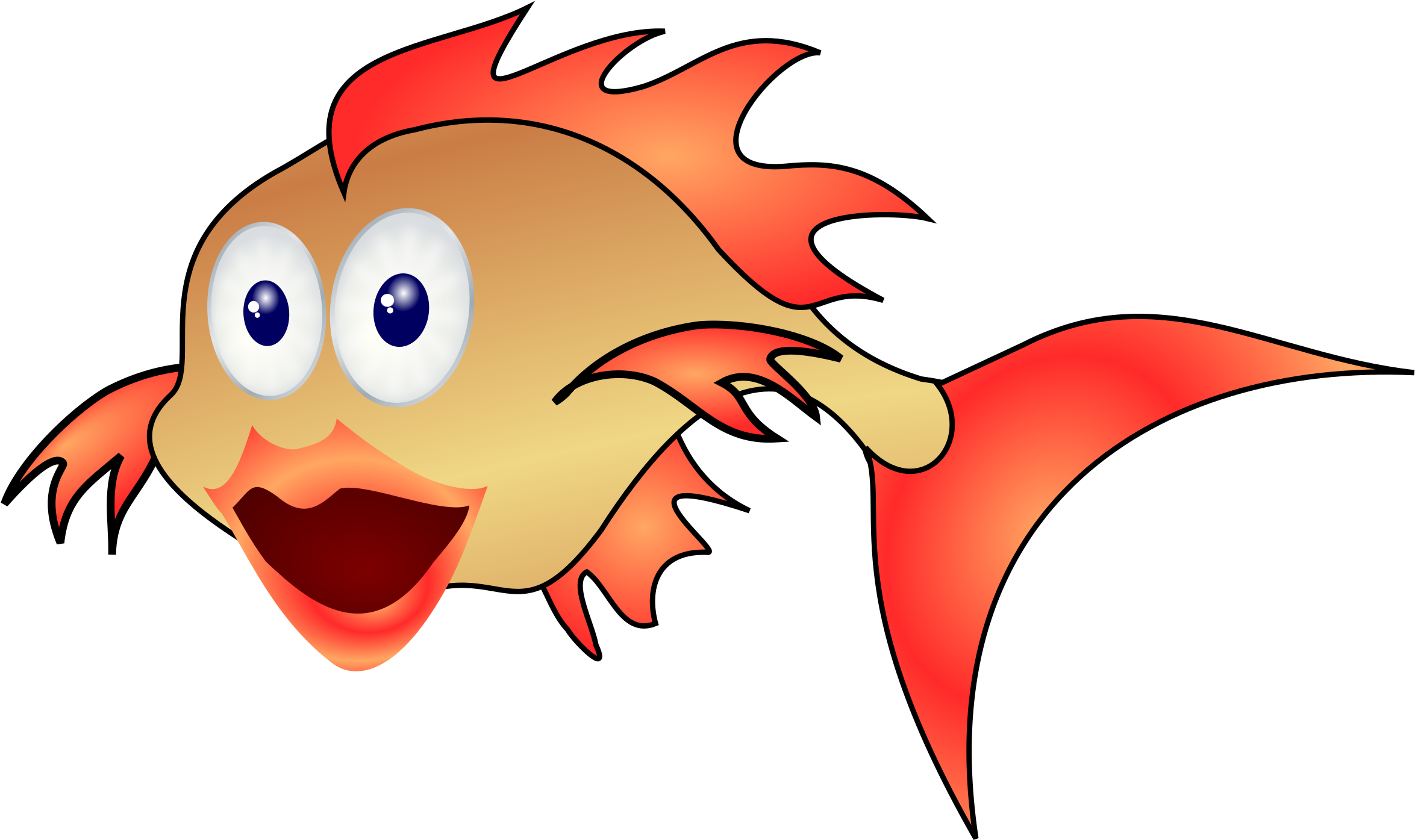 Free Stock Photo - Clipart Fisk (2400x1694)