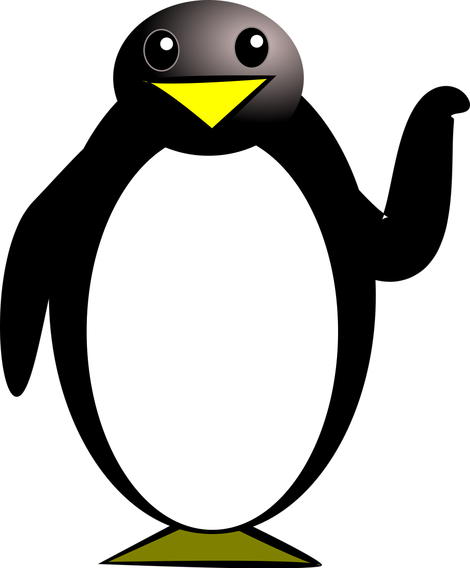Penguin Free Stock Photo Illustration Of A Cartoon - Penguin Clip Art Gif (958x1158)