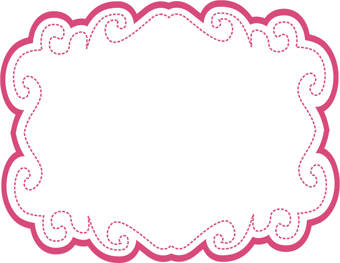 Candy Clipart - Moldura Arabesco Rosa Png (1144x886)