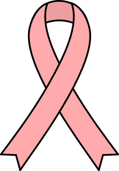 Breast Cancer Ribbon Outline - Breast Cancer Ribbon Clipart (414x597)