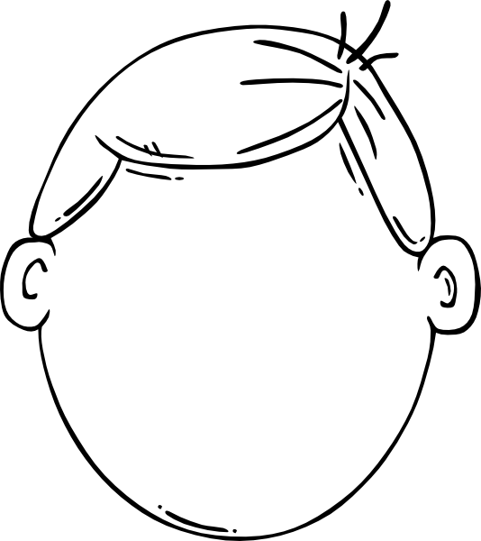 Boy Face Clip Art At Clipart Library - Cartoon Man Face (534x600)
