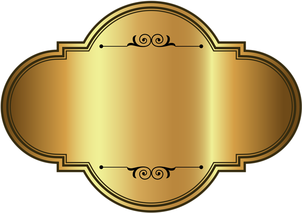 Golden Label Png Clipart Image - Luxury Badges Png (7962x5605)