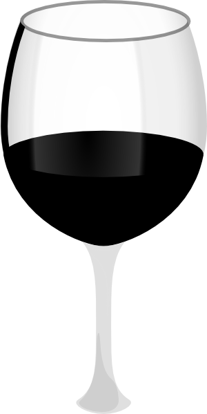 Wine Glass Wireframe Clip Art At Clker - Wine Glass Clip Art (300x598)
