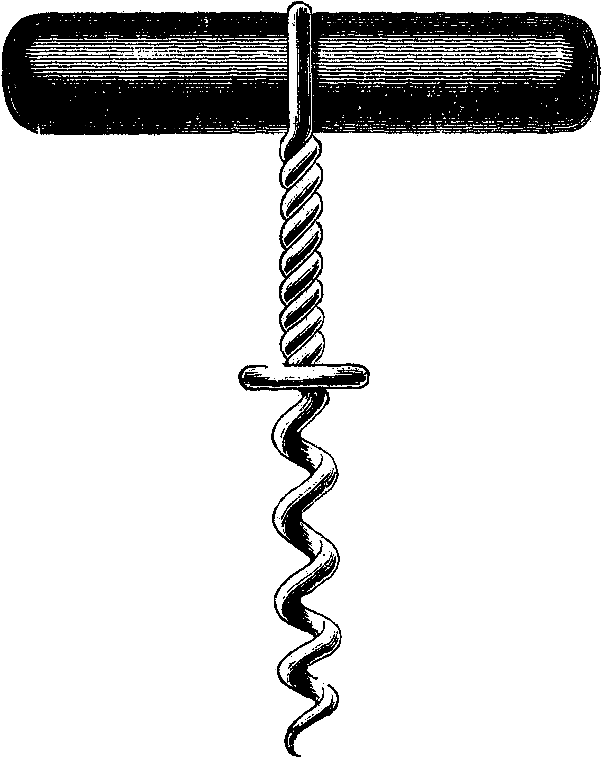 This Is A Wonderful Digital Image Transfer Of A Vintage - Corkscrew Clipart Transpartent (768x952)