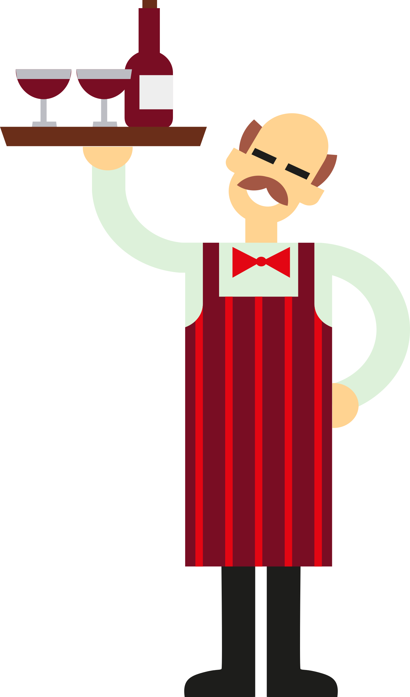Big Image - Waiter Clipart (1413x2400)