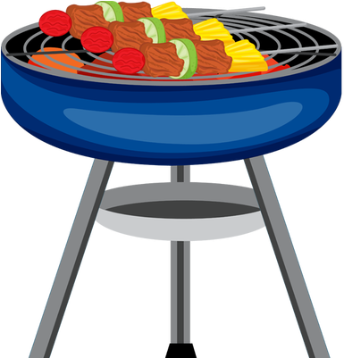 Bbq Grill With Fire Clipart - Grill Clipart (400x400)