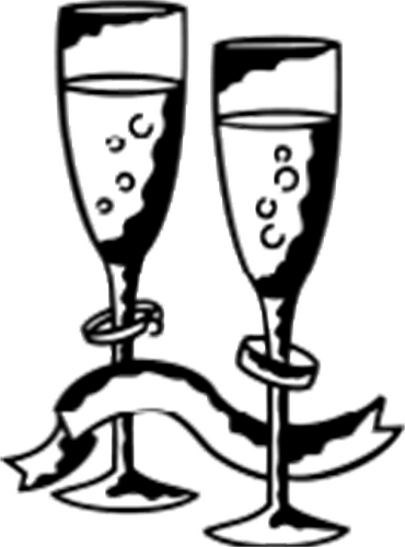 Wg-4a - Champagne Glass Clip Art (370x500)