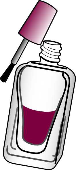 Nail Polish Wine Clip Art At Clker Com Vector Clip - Clip Art (264x589)