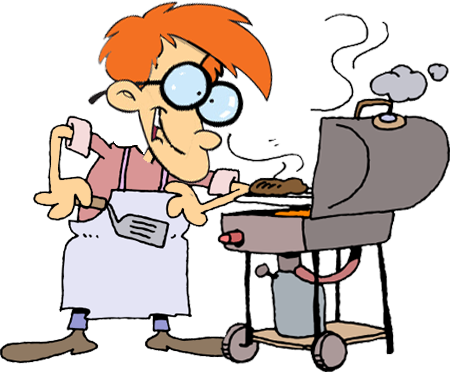 Bbq Grill Chef - Barbecue Clipart (450x372)