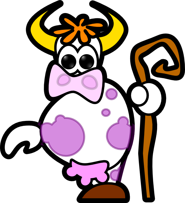 Cow Clipart Animated - Animated Cow Clipart (1746x1920)