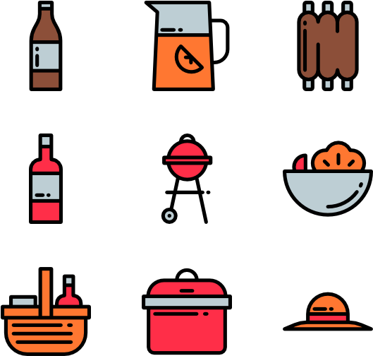 Picnic And Bbq Color - Picnic (600x564)