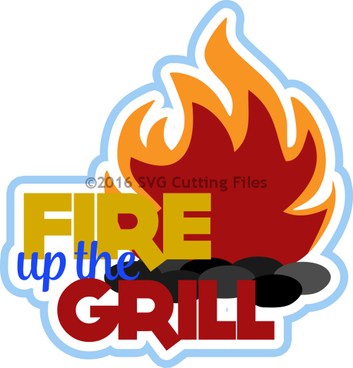 Fire Up The Grill Title - Fire Up The Grill Clipart (500x521)