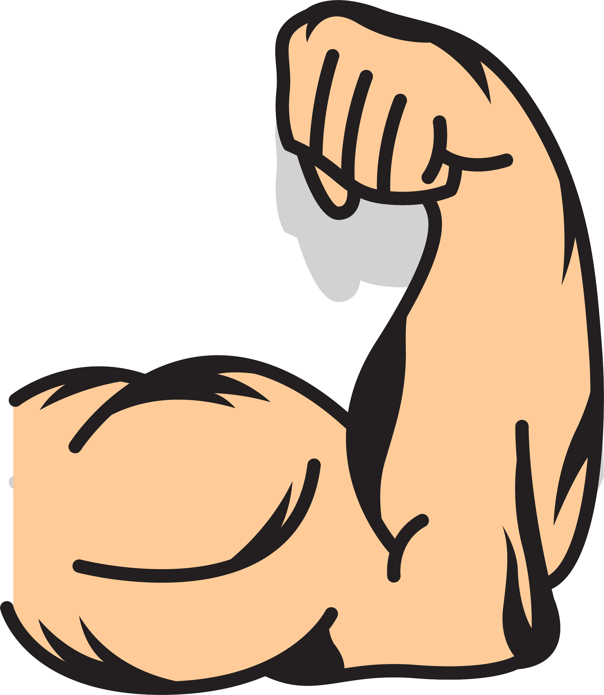 Muscle Arms Muscle Arms Clip Art - Cartoon Muscle Arm (2006x2308)