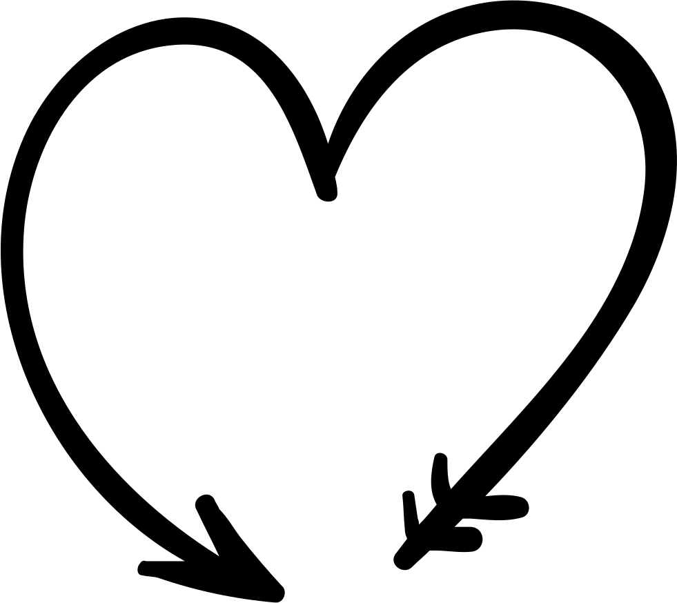 Arrow Forming A Heart Comments - Free Heart Arrow Svg (981x874)