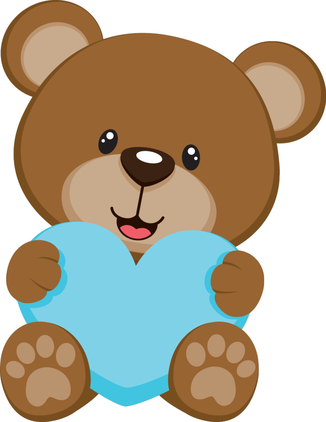 Baby Shower Bear - Ursinho Cha Revelação Png (674x870)